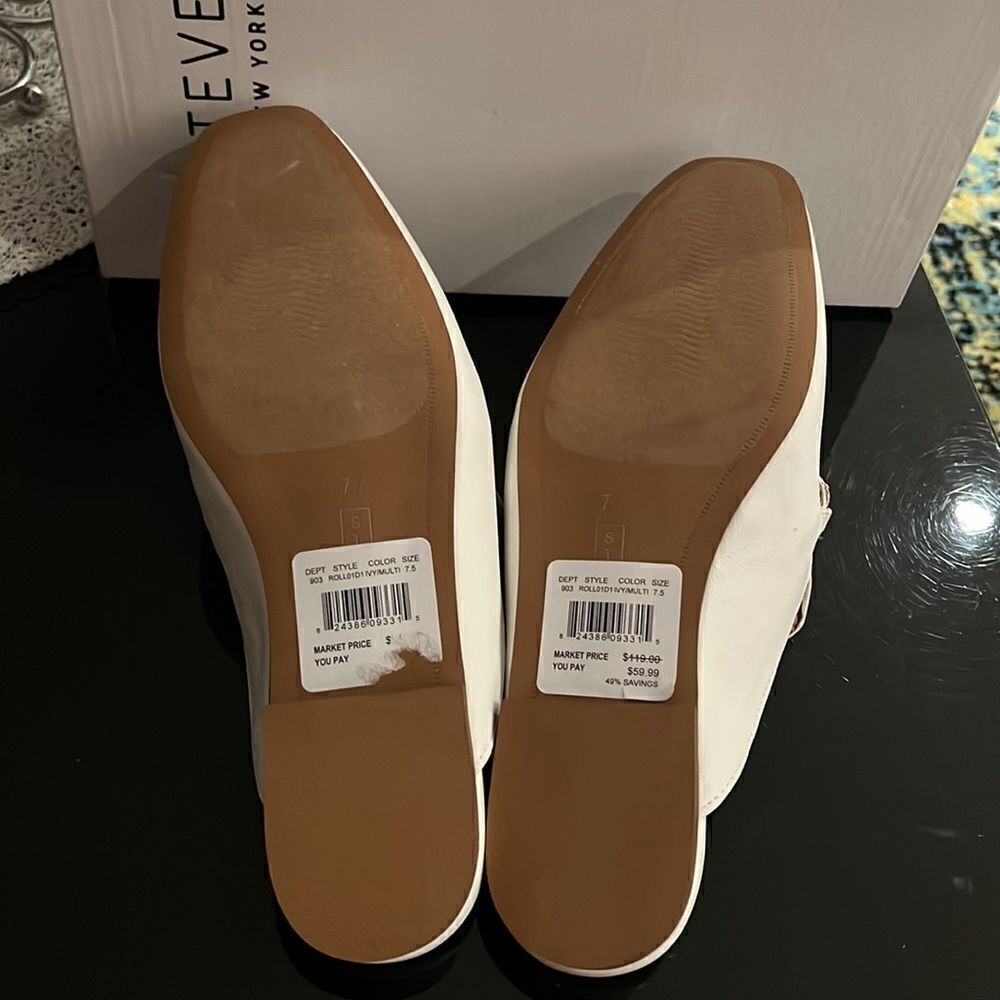 NWT Steven by Steve Madden rhinestone embellished chain mules 7 - Picture 6 of 7